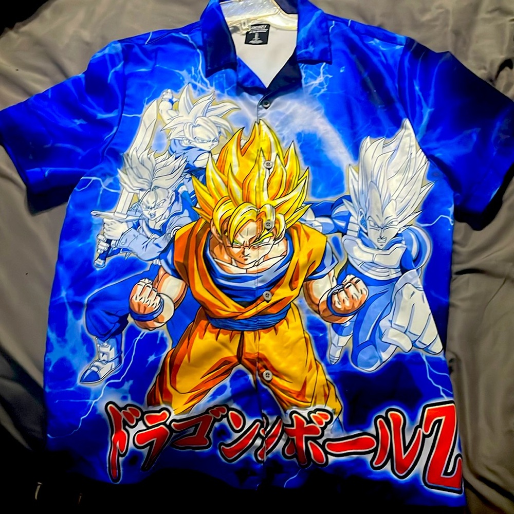 Dragon ball z short sleeve button down